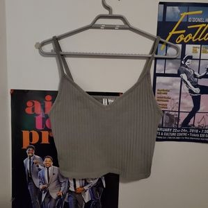H&M Ribbed Green Tank Top